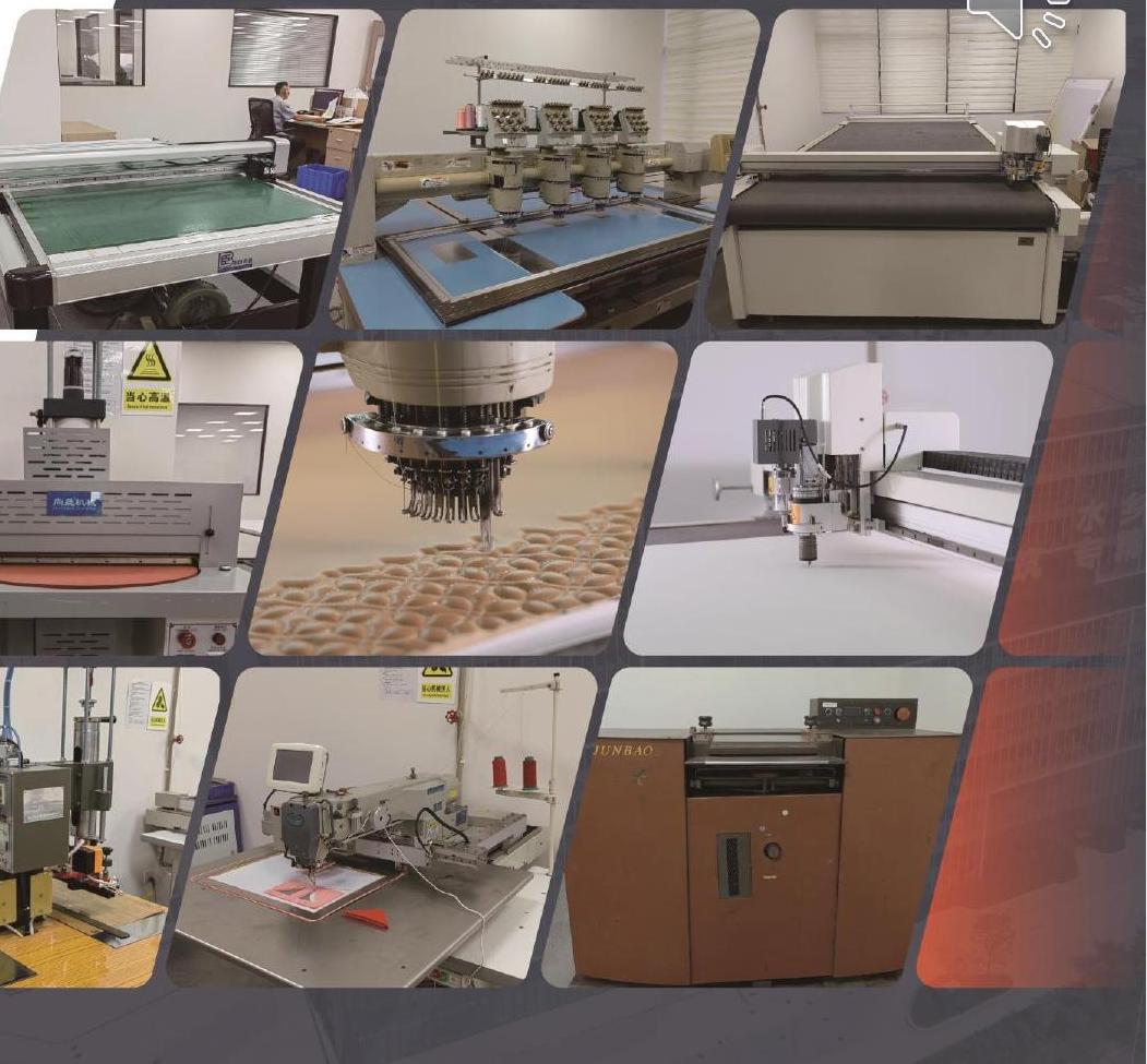 Sample room machinery: cutting, embroidery, and pattern-making equipment